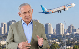 בנימין נתניהו, פליי דובאי (צילום: בינה מלאכותית)
