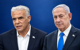 ביבי נתניהו ויאיר לפיד (צילום: יונתן זינדל פלאש 90,חיים גולדברג, פלאש 90,בינה מלאכותית)