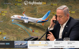 בנימין נתניהו על רקע הטיסה מדובאי (צילום: צילום מסך,קובי גדעון לע"מ)