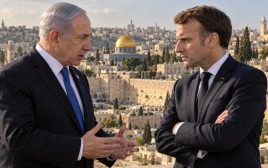 עמנואל מקרון ובנימין נתניהו (צילום: איור: מעריב אונליין)