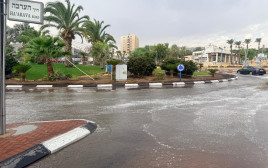 גשם באילת, אוקטובר 2026 (צילום: עיריית אילת)