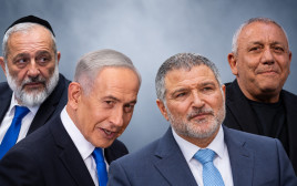 איזנקוט, זיני, נתניהו ודרעי (מימין לשמאל) (צילום: יונתן זינדל פלאש 90,חיים גולדברג פלאש 90,איור: מעריב אונליין,דור פזואלו פלאש 90)