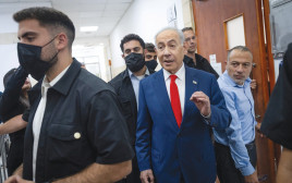 נתניהו בבית המשפט - עדות מנדלבליט (צילום: חיים גולדברג, פלאש 90)