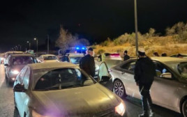 מעצר החשודים סמוך לכביש 1 (צילום: שימוש לפי סעיף 27א')