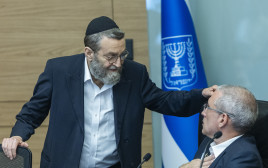 חנוך מילביצקי, משה גפני (צילום: חיים גולדברג, פלאש 90)