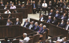מליאת הכנסת ה-20 ביום ההשבעה (צילום: מרים אלסטר, יונתן זינדל, אמיל סלאמן, פלאש 90)