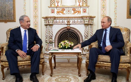 בנימין נתניהו נפגש עם נשיא רוסיה ולדימיר פוטין (צילום: דוברות שגרירות ישראל ברוסיה)