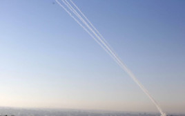 יירוט רקטה מרצועת עזה ע"י כיפת ברזל, ארכיון (צילום: אדי ישראל, פלאש 90)