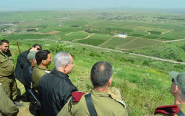 רה"מ בנימין נתניהו ברמת הגולן (צילום: קובי גדעון, לע"מ)