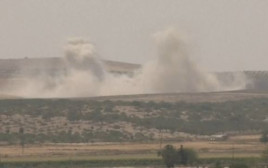 תקיפה של צבא טורקיה בצפון סוריה (צילום: צילום מסך)