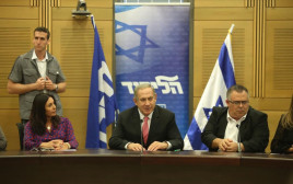 בנימין נתניהו בישיבת סיעת הליכוד (צילום: מרק ישראל סלם)