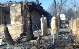 השריפה בחלמיש (צילום: דוברות כבאות והצלה מחוז יו"ש)