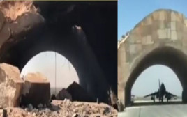 בסיס חיל האוויר הסורי - לפני ואחרי (צילום: רשתות הערביות)