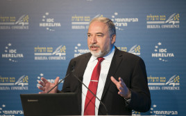 שר הביטחון אביגדור ליברמן בכנס הרצליה (צילום: חגי פריד)