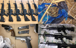 איתור כלי נשק שנגנבו מבסיס שדה תימן (צילום: דוברות המשטרה)