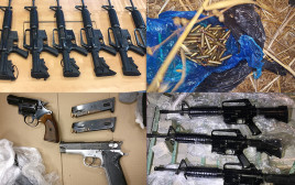 איתור כלי נשק שנגנבו מבסיס שדה תימן (צילום: דוברות המשטרה)