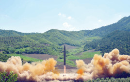 ניסוי טילים של קוריאה הצפונית (צילום: רויטרס)