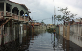 כמו בוונציה. רחוב בפוארטו ריקו שהפך לתעלה בגלל הוריקן "מריה" (צילום: רויטרס)