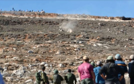 העימותים ליד הכפר קוצרא (צילום: הלל מאיר, סוכנות תצפית)