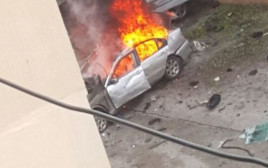זירת הפיצוץ בלבנון  (צילום: רשתות ערביות)