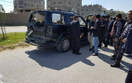 רכבו של רמי חמדאללה (צילום: הרשתות הערביות)