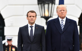עמנואל מקרון ודונלד טראמפ (צילום: AFP)