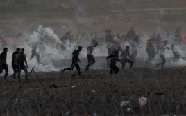 עימותים עם פלסטינים בגבול רצועת עזה (צילום: דובר צה"ל)