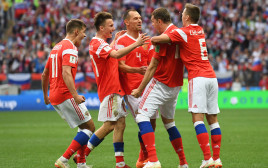 נבחרת רוסיה (צילום: AFP)