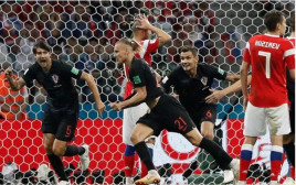 שחקני קרואטיה חוגגים