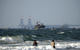 משט מעזה לכיוון ישראל (צילום: AFP)