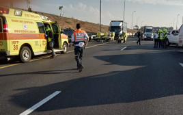 חיסול בכביש החוף (צילום: מד"א)