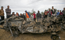 הרכב ההרוס בעזה לאחר פעולת צה"ל (צילום: AFP)