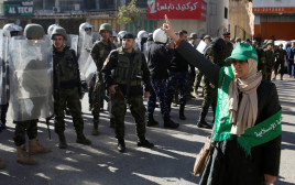 הפגנה של חמאס בחברון (צילום: רויטרס)