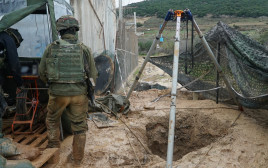 איטום מנהרות החיזבאללה בגבול לבנון (צילום: דובר צה"ל)