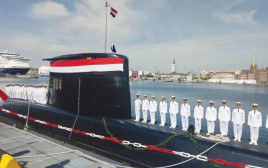 	 טקס מסירת צוללת לחיל הים המצרי בקיל, גרמניה, אוגוסט 2017 (צילום: AFP)