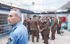 אסירים ביטחוניים בכלא דמון, ארכיון (צילום: דורון הורוביץ, פלאש 90)
