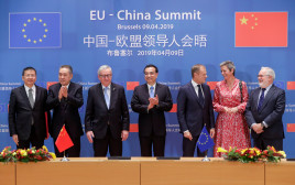 ועידת הפסגה של סין והאיחוד האירופי בבריסל  (צילום: רויטרס)