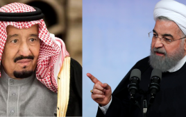 נשיא איראן רוחאני (מימין) והמלך סלמאן (צילום: AFP,רויטרס)