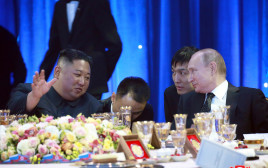 קים ג'ונג און, ולדימיר פוטין (צילום: רויטרס)