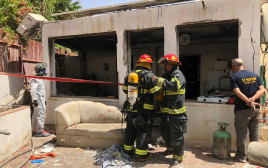 הבית שנהרס בפיצוץ גז באילת (צילום: כבאות והצלה)