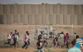 עימותים בגבול רצועת עזה (צילום: חסן ג'די, פלאש 90)