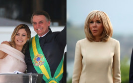 נשיא ברזיל ורעייתו/ בריז'ט מקרון (צילום: רויטרס)