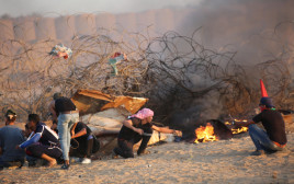 עימותים בגבול רצועת עזה (צילום: חסן ג'די, פלאש 90)