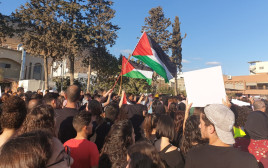 ההפגנה במג'ד אל-כרום (צילום: וופא זבידאת)