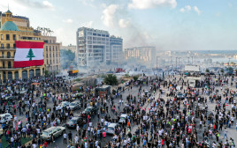 ההפגנות בלבנון (צילום: AFP via Getty Images)