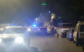 זירת הירי בבאקה אל גרבייה (צילום: דוברות המשטרה)