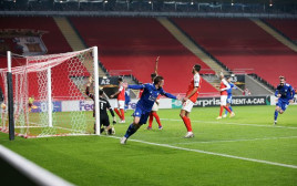 ג’יימי וארדי חוגג (צילום: Plumb Images/Leicester City FC via Getty Images)