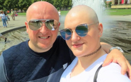 טוני סטנדן, הצעירה שזייפה סרטן, ובן זוגה (צילום: רשתות חברתיות)