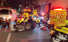 זירת התאונה בדרך יפו, תל אביב