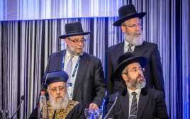 הרבנים הראשיים לישראל וראשי ועידת רבני אירופה (צילום: אלי איטקין)